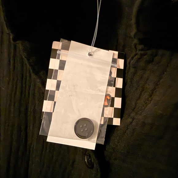 Dressed in LALA Made Me Do It Oversized Button Up in Black NWT S/M - Picture 6 of 8